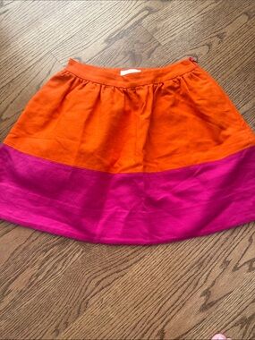 Kate Spade Colorblock Orange and Pink Girls Skirt